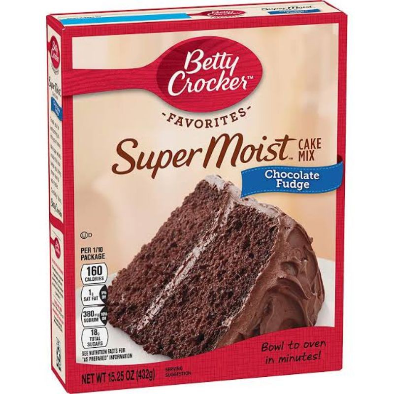 

BETTY CROCKER SUPER MOIST CHOCOLATE FUDGE 15.25 oz (432gr)