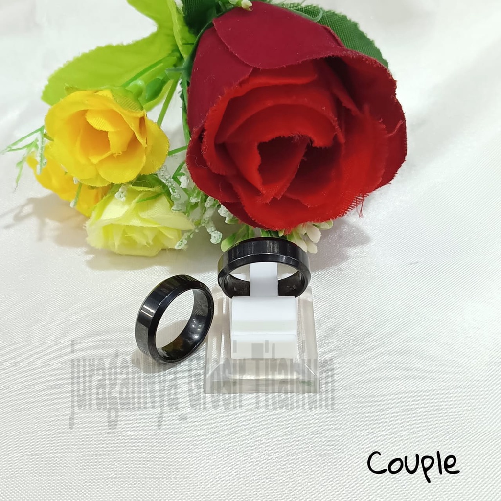 CINCIN Titanium PART 3SILVER COUPLE/PASANGAN  perhiasan fashion Korea anti karat&amp;anti luntur