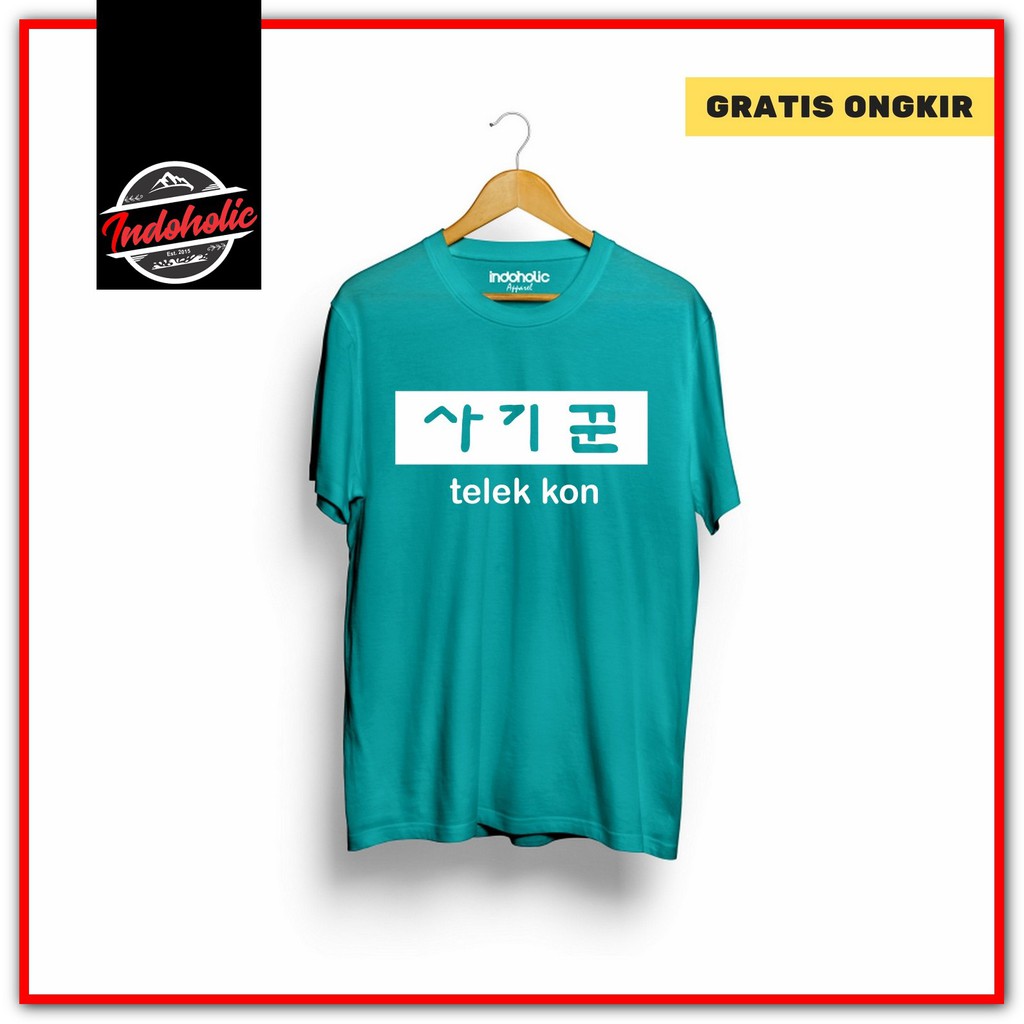 Indoholic Atasan Baju Pakaian Pria Cowok wanita Kaos Distro Murah terbaru Combed 100% Original Telek Kon