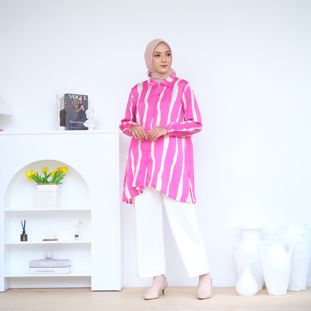 Kemeja tunik warna fanta - Gaga Tunik original by Fenny Collection