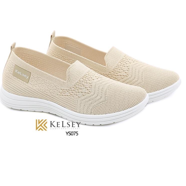 Kelsey Sepatu Flyknit  Slip On Shoes Wanita YS075 Lentur Women Shoes {DE.19Au22ᴹ}
