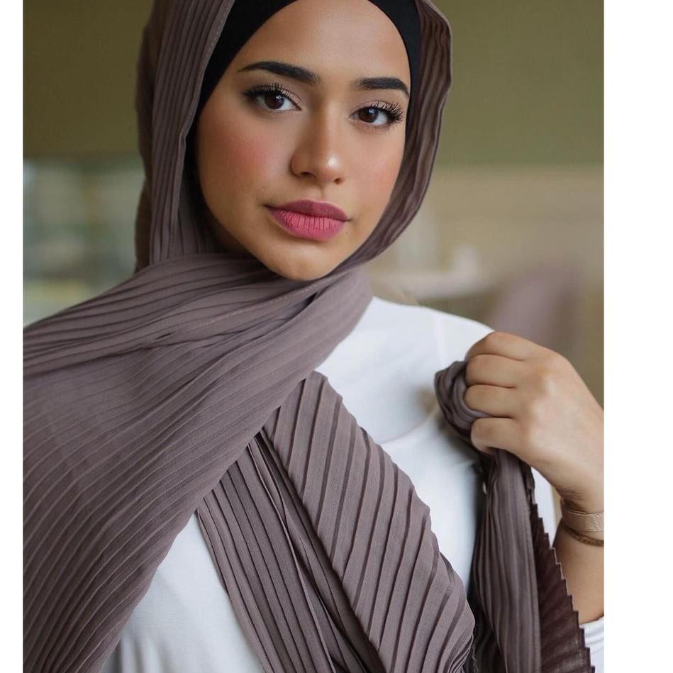 ✱ PASHMINA JILBAB PLISKET PASMINA CRINKLE HIJAB CHIFFON RAWIS PANJANG TURKI KERUDUNG ARAB A30 ➺