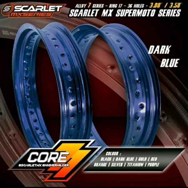 VELG SCARLET SUPERMOTO SET DEPAN BELAKANG