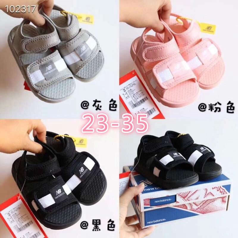  Sepatu  Sandal Desain New  Balance  Ukuran 23 35 Untuk Anak 