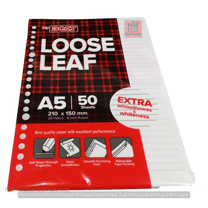 

Kertas Binder Big Boss Loose Leaf A5 50 Lembar