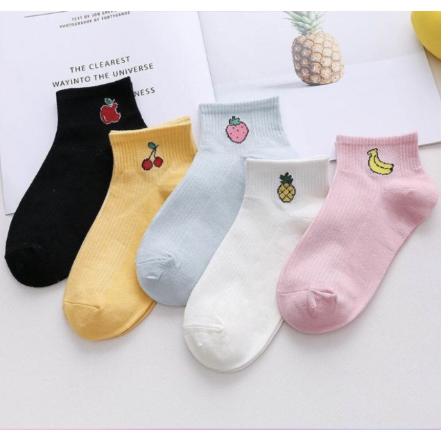 Kaos Kaki Buah Fashion Unisex Wanita Pria Murah Semata Ankle Socks