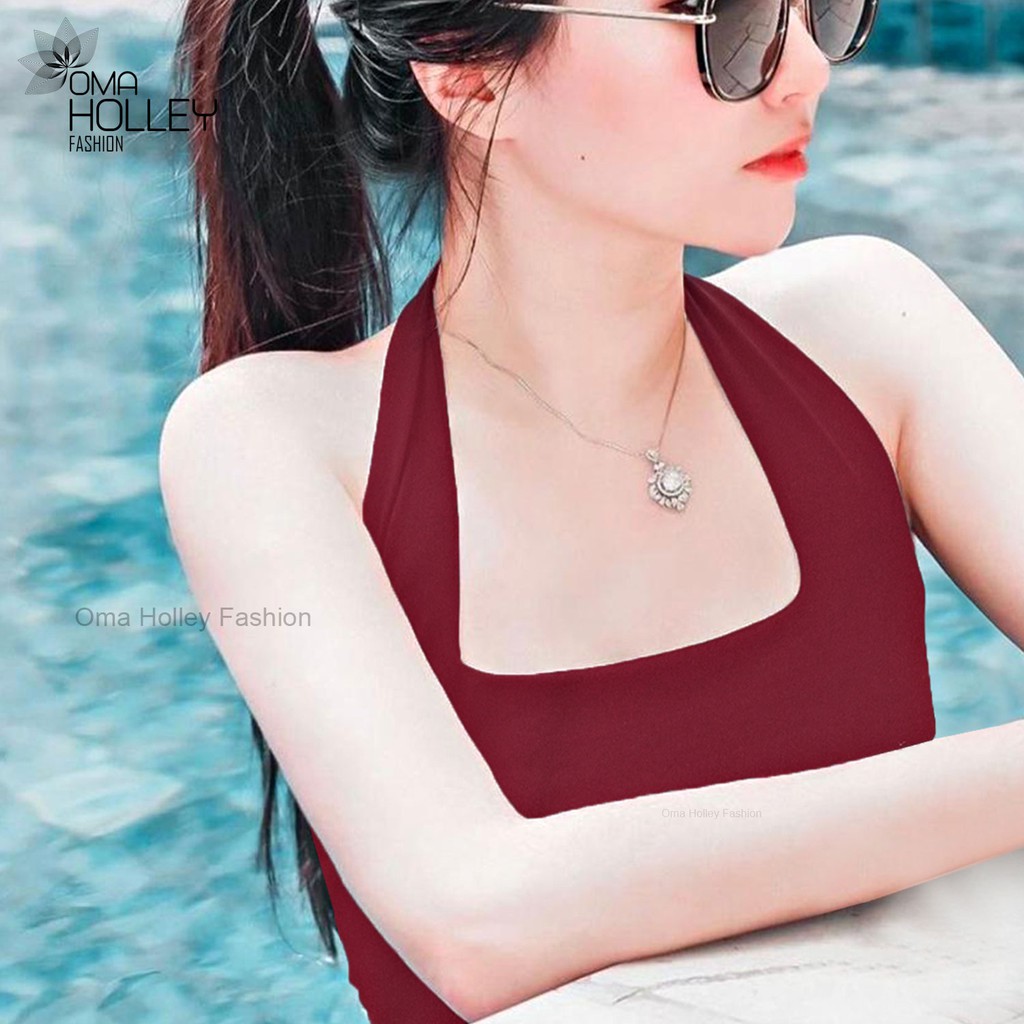 (COD) Tank top Ellena Wanita Halterstrap Elvz #0137-3