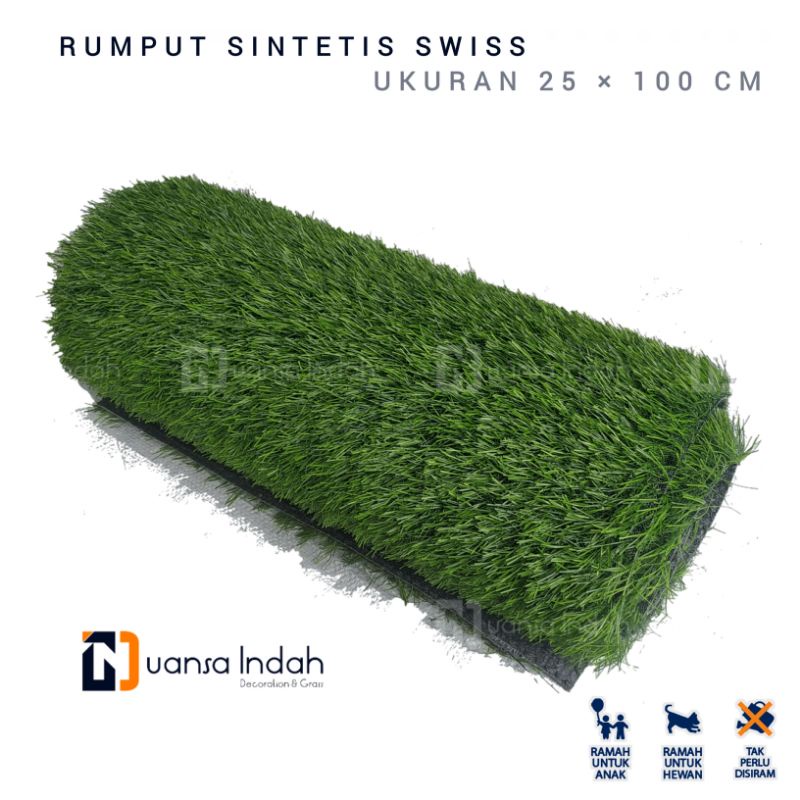 RUMPUT SINTETIS TYPE SWISS PREMIUM UKURAN 25x100 CM