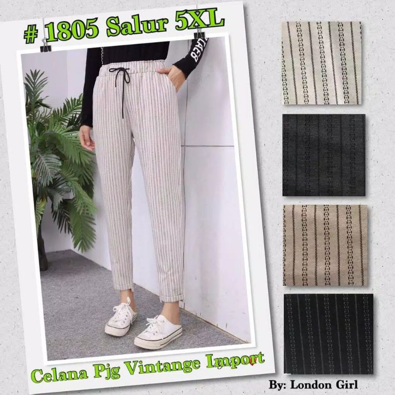 Celana panjang vintage import salur 1805 5XL by London Girl