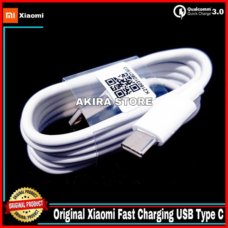 Kabel Data Xiaomi Mi 5 Mi 5x Mi 5c Mi 5s Original 100% Fast Charging Type C