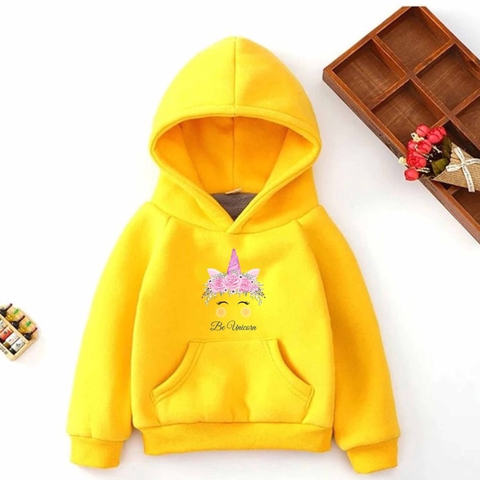 Hoodie Be Unicorn Sweater Pakaian Anak M - XXL