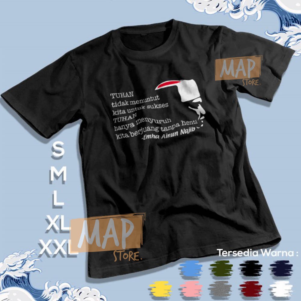 Kaos Santri Maiyah Cak Nun Quotes TUHAN MENYURUH BERJUANG - Baju Distro Punokawan Reborn | 4740