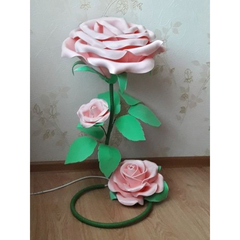 standing lampu dekorasi, lampu bunga, lampu mawar