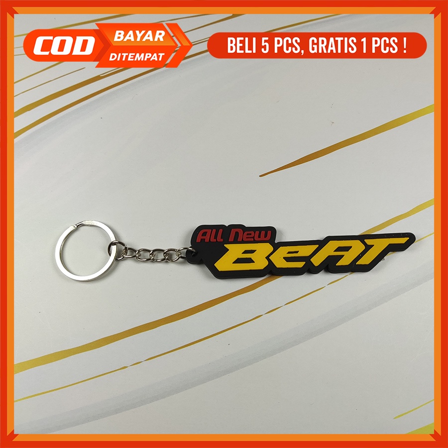[BAYAR DITEMPAT] Gantungan Kunci karet Unik Motif All New Beat | Rubber keychain Honda Beat | bandul Kunci Premium-5