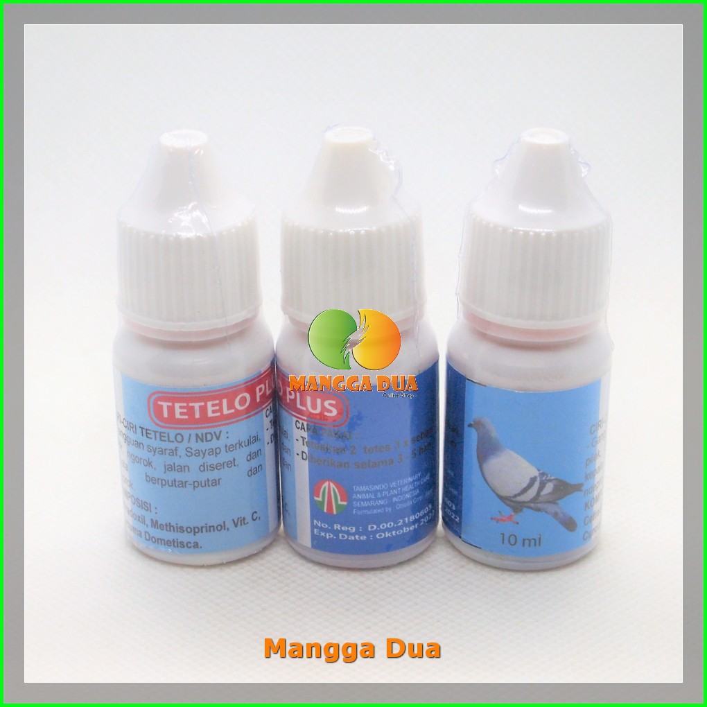 Tetelo Plus Merpati 10 ml Original Obat Sakit Tetelo NDV pada Merpati Lemes Lesu Terkulai Lumpuh
