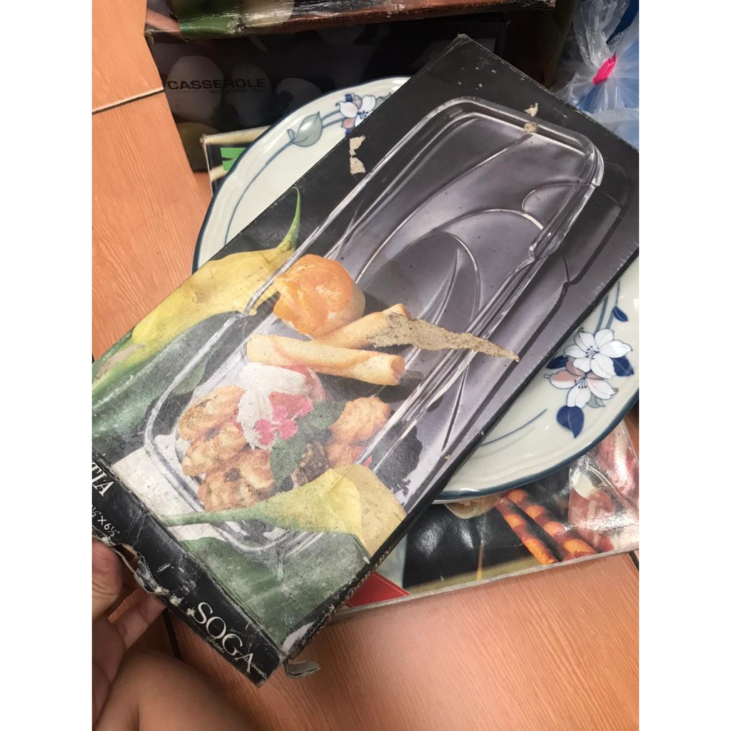 LIMITED PIRING SAJI BENTUK PERSEGI PANJANG / PIRING SAJI CRYSTAL / PIRING SAJI KACA / PIRING CANTIK