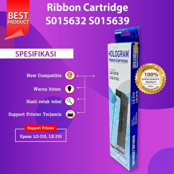 Ribbon Cartridge Epson LX310 LX-310 S015632 Ribbon Cartridge New