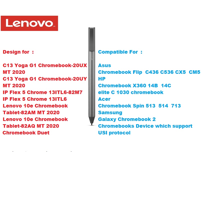 Lenovo USI Stylus Pen Support for Asus Acer HP Samsung Chromebook