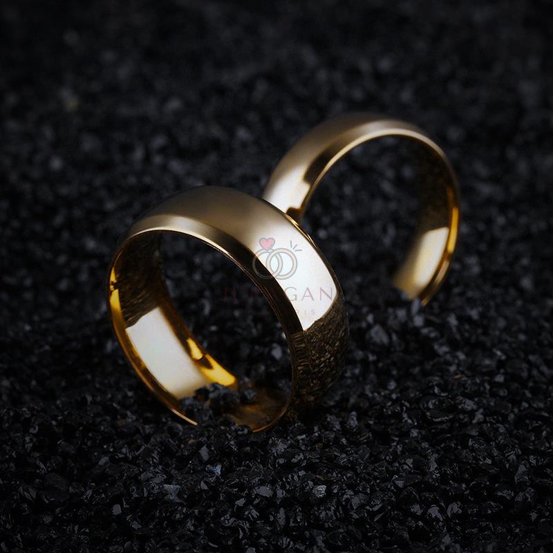 [HIGH QUALITY] Cincin Couple BUCIN R99 Titanium Ukir Nama + Box Cincin Beludru + BONUS Gelang Couple