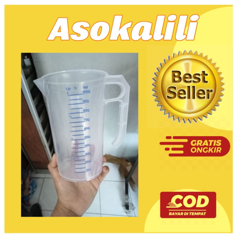 Gelas ukur 1 liter/gelas takar setengah liter/gelas ukur 2 liter alat takar