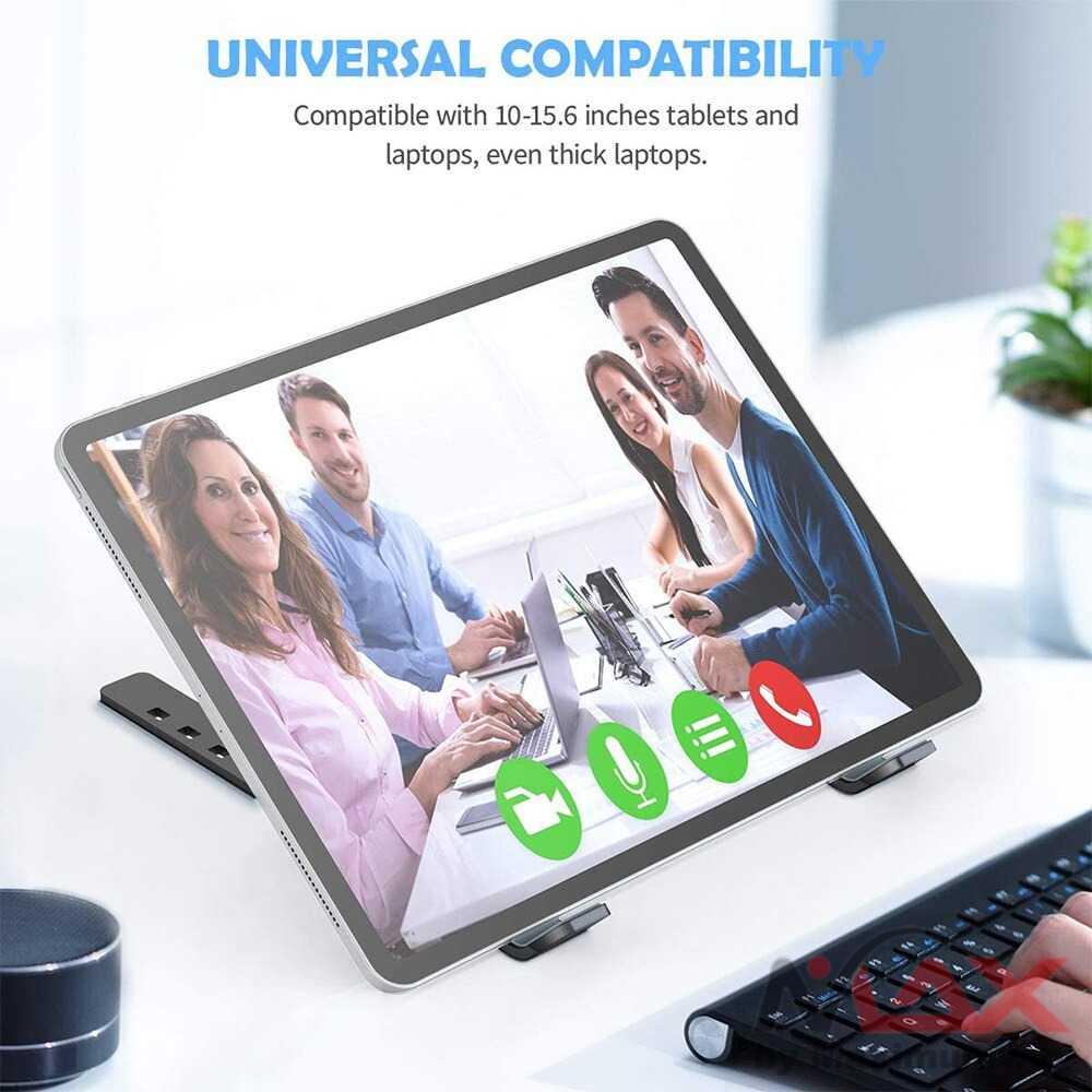 NUOXI Stand Holder Ventilasi Laptop portable bisa dilipat ringan di lipat jadi kecil tatakan ventilasi udara laptop Standar meja Riser Foldable Adjustable 8 Level 13 inch 15 inch 17 inch notebook tablet computer komputer aksesoris accessories mac book