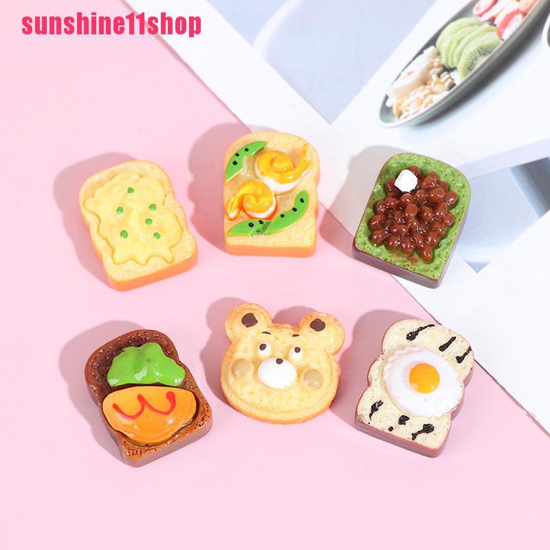 8pcs Miniatur Roti Panggang Skala 1: 12 Untuk Rumah Boneka