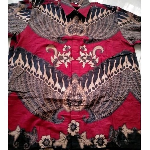 Kemeja Batik Pria Jumbo Modern Lengan Panjang Big Size Jumbo M L XL XXL XXXL XXXXL XXXXXL