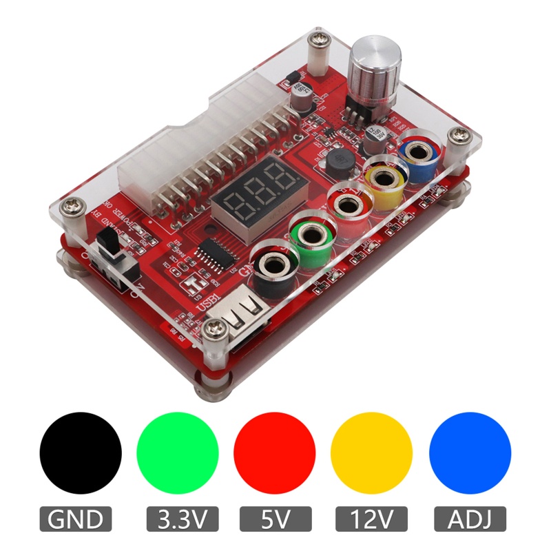 Adaptor Regulator btsg 24pin Komputer Desktop PC Transfer Board Modul Power Supply