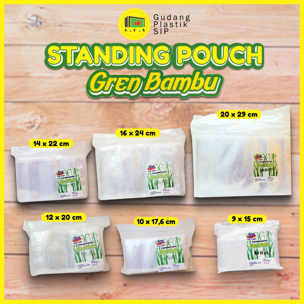 PLASTIK STANDING POUCH 12X20 CM / PLASTIK KLIP BERDIRI ISI 50