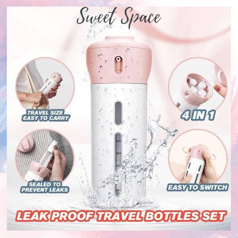 BOTOL TRAVEL ISI ULANG 4 IN 1 | TRAVEL BOTTLE 4 IN 1 [SWEETSPACE]