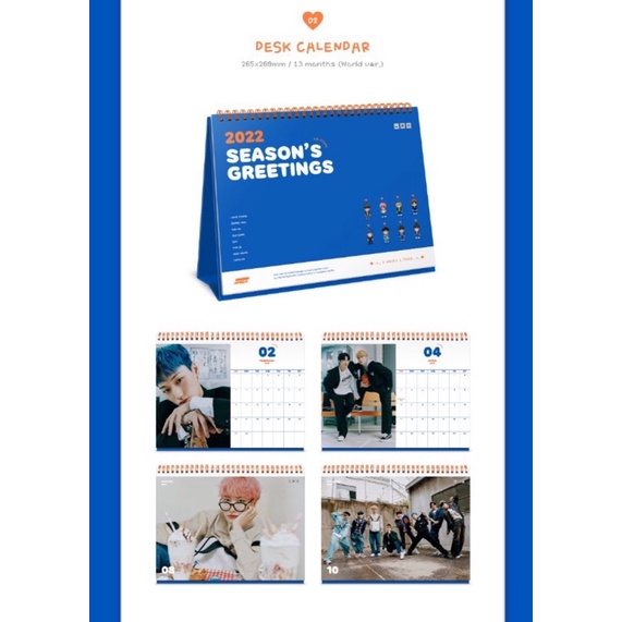 Desk Calendar SG22 ATEEZ Seasons Greetings 2022