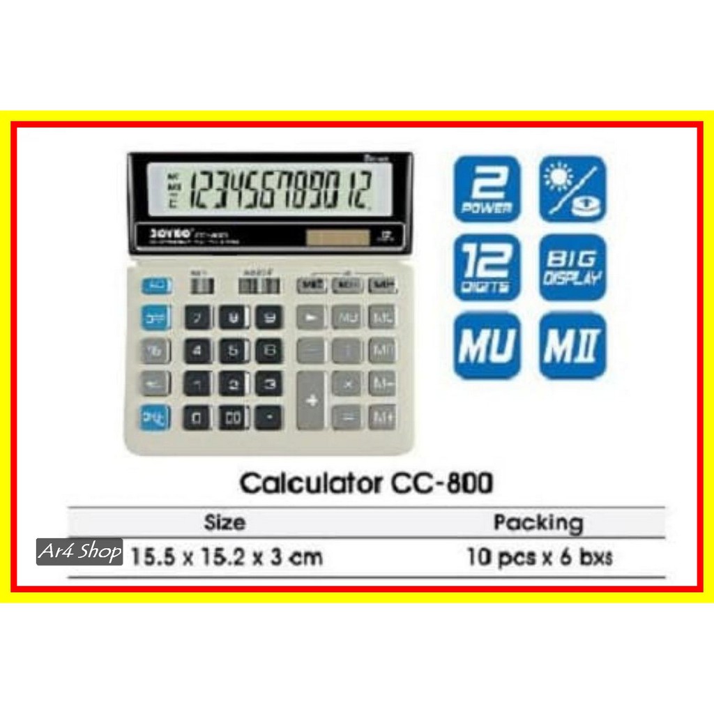 

Calculator - Joyko - 12 Digits. Standard Desktop Calculator