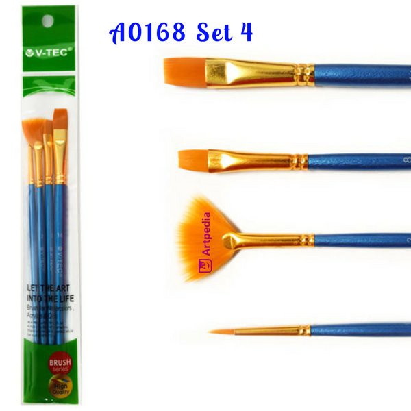 

Spesial V-Tec Brush A0168 Set 4 - Kuas Lukis Set 4 Spesial