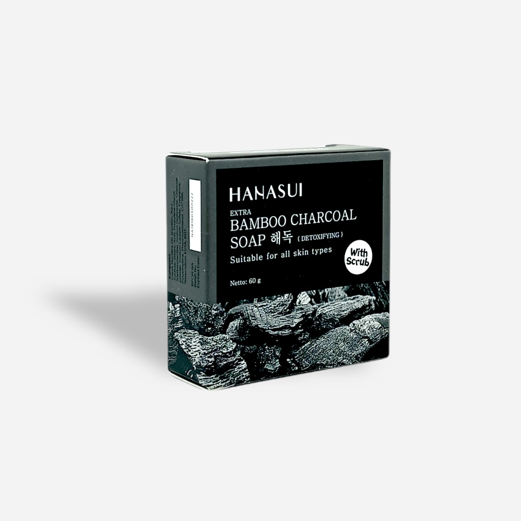 HANASUI BAMBOO CHARCOAL SOAP 60GR ORIGINAL BPOM - SABUN ARANG HANASUI