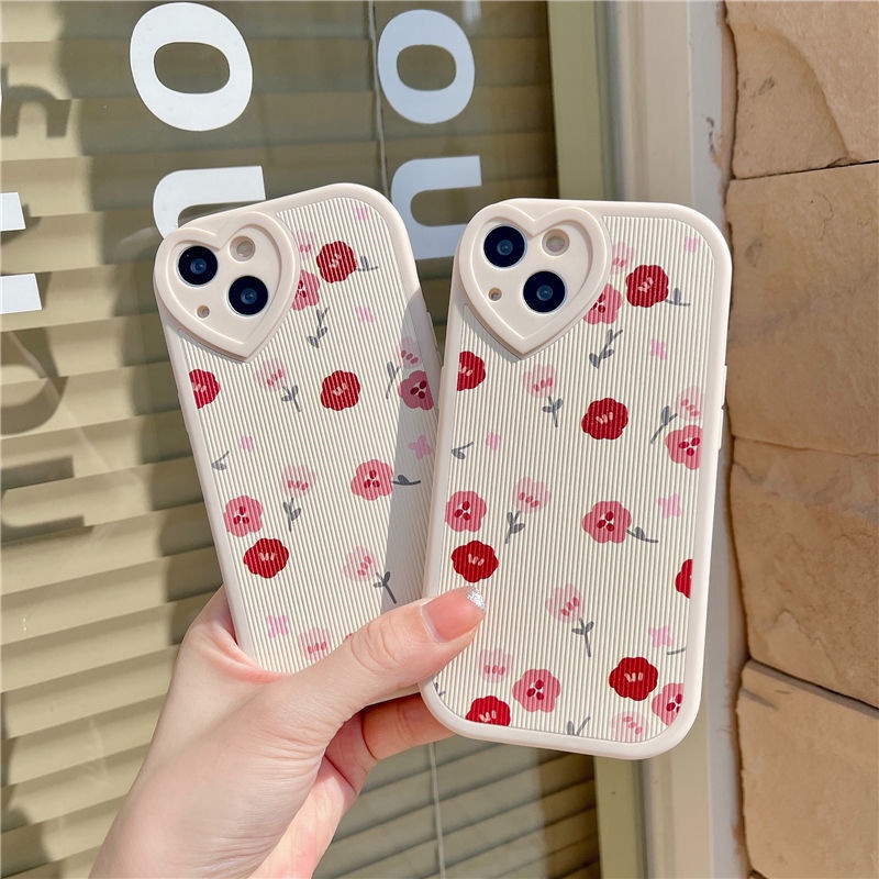 Soft Case Silikon Motif Hati Untuk IPhone 12 13 11 Pro Max X Xs Max Xr 7 8 Plus Hhxh