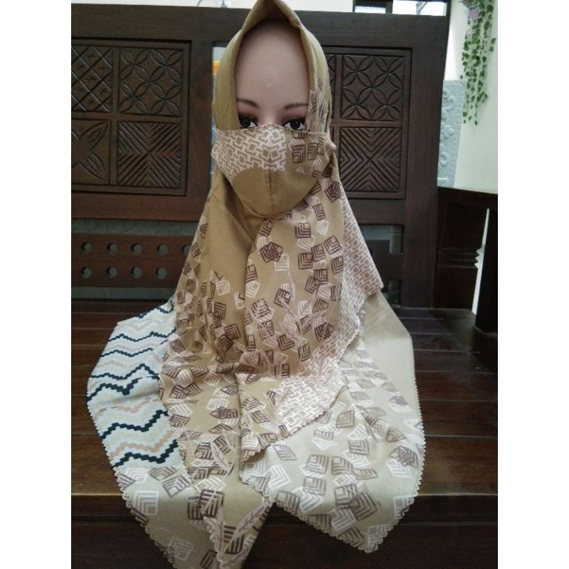 Jilbab + masker Umama motif 3