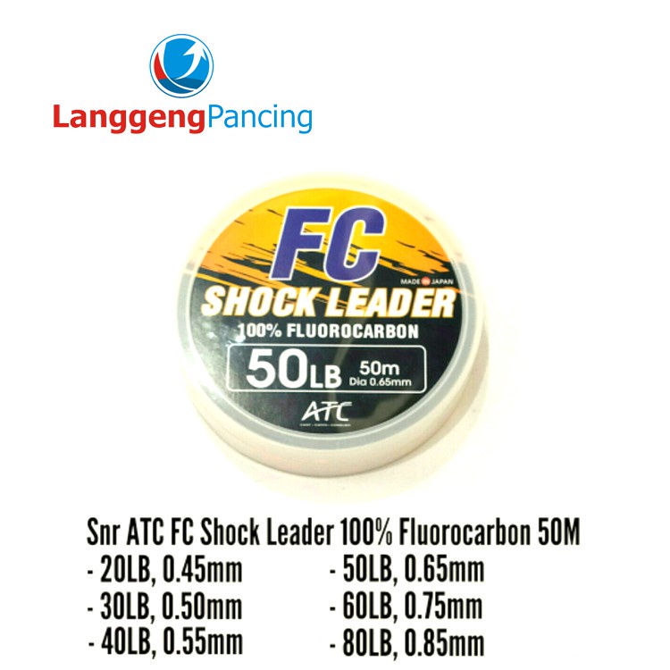 Senar Shock Leader ATC FC Fluorocarbon Panjang 50m
