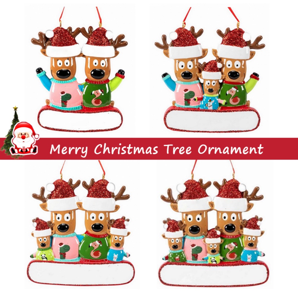 2021 Ornamen Desain Best Wishes Deer Untuk Dekorasi Pohon Natal