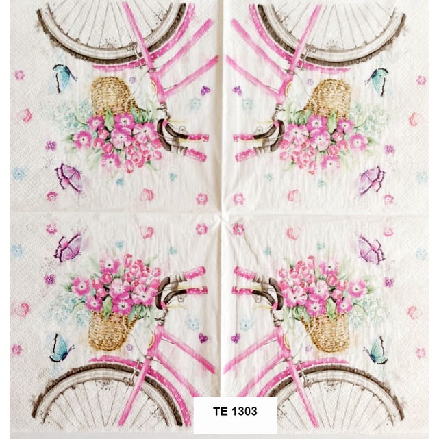 Tisu  Napkin Kerajinan  Decoupage Eropa  33X33 CM TE 1303  TTS