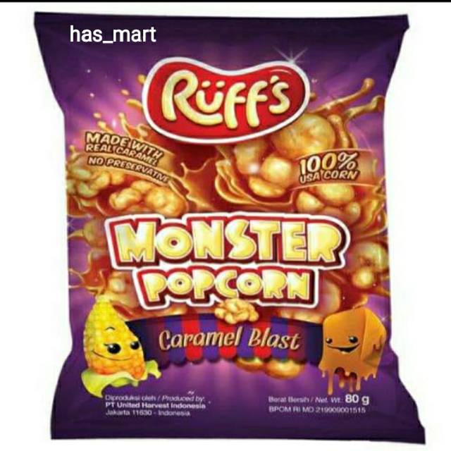 RUFFS monster popcorn rasa caramel 80gr