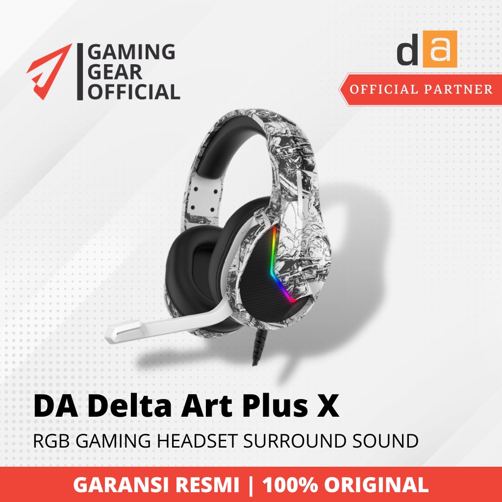 [100% ORI] Digital Alliance Headset Gaming DELTA ART X Virtual Surround Sound 7.1 Over Ears Limited 