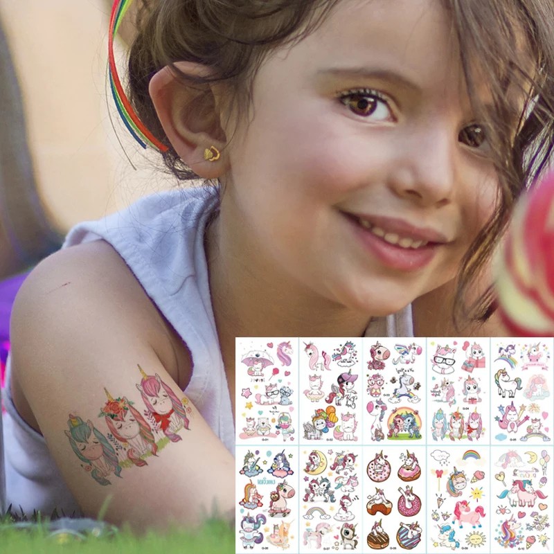 10pcs Tatto anak Unicorn lucu