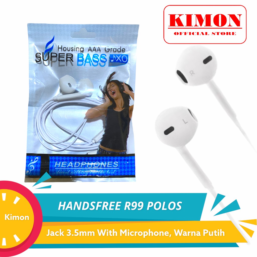 HANDSFREE BRANDED R99 EARPHONE HF BRAND MICROPHONE HEADSET HEADPHONE