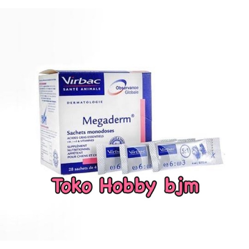 Virbac megaderm 4 ml vitamin hewan kucing anjing multivitamin cat dog kitten puppy 4ml