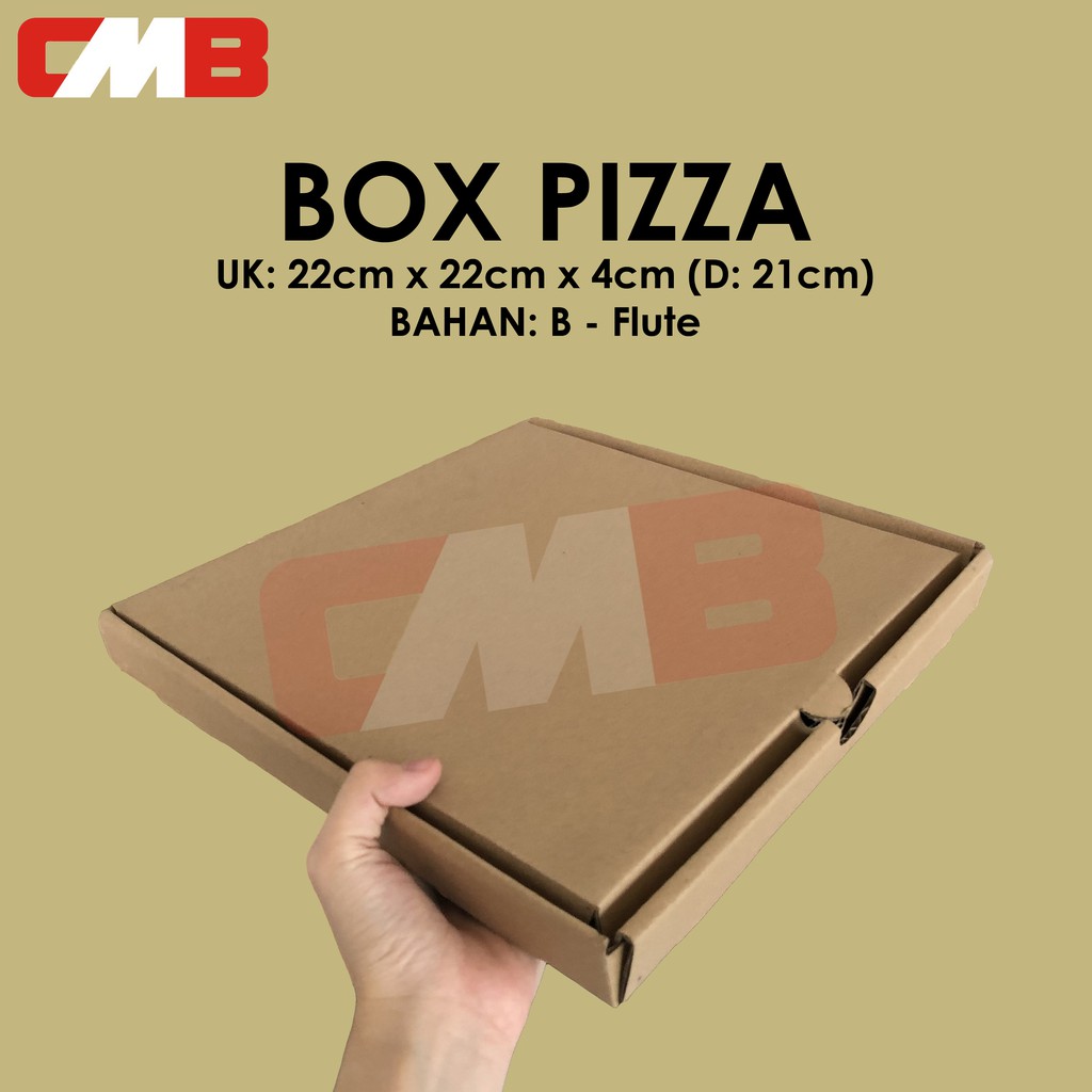 

kardus karton custom box pizza makanan hampers baju polos Uk. 22 x 22 x 4