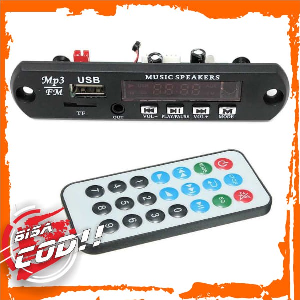 Modul Tape Bluetooth Audio MP3 Player Mobil dengan USB+TF Card Slot