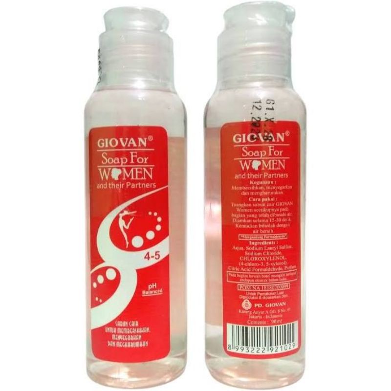Sabun Giovan merah / Sabun Giovan wanita / Sabun antiseptik 100 ml / Sabun kewanitaan