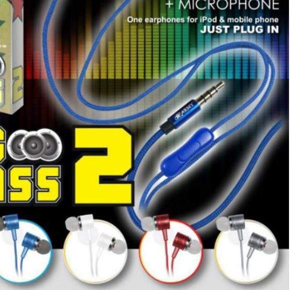 Headset Handsfree Army Big Bass Hansfree Earphone Army BigBass Original