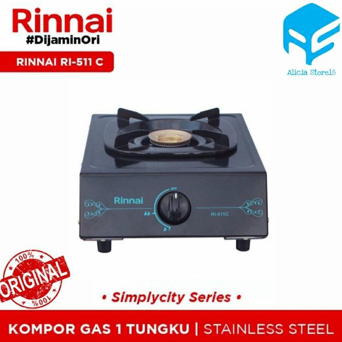 Kompor Gas Rinnai 1 Tungku Ri-511C Ri511C Ri 511C 511 C