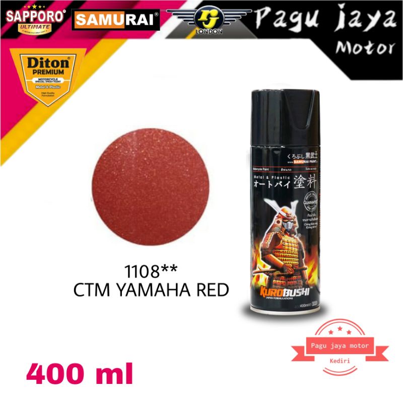 SAMURAI PAINT 1108** YAMAHA RED 400ml cat semprot spray paint pilox pilok